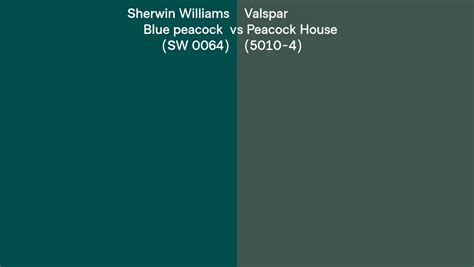 Sherwin Williams Blue Peacock SW 0064 Vs Valspar Peacock House 5010