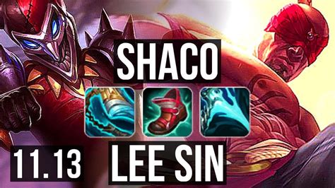 SHACO Vs LEE SIN JUNGLE 9 0 12 Rank 3 Shaco Legendary KR