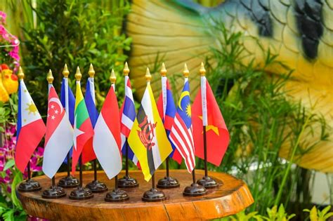 Bandera De La Asociaci N De Naciones Del Sudeste Asi Tico Foto Premium