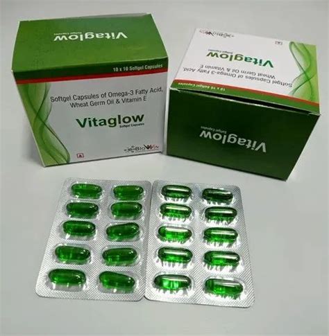 Vitaglow Vitamin E Wheat Germ Oil Omega Fatty Acid Softgel Capsules