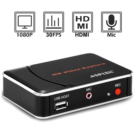 AGPtEK HD Game Video Capture 1080P HDMI/YPBPR Recorder for Xbox 360 ...