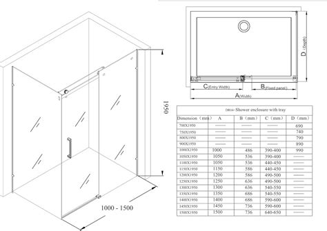 Buy Durovin Bathrooms L Shape Rectangular Frameless Shower Enclosure