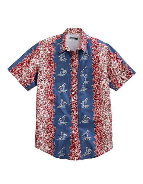 Tin Haul Mens Multi Color 100 Cotton Paniolo Tropical Bd S S Shirt The Western Company