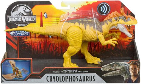 Jurassic World Fallen Kingdom Primal Attack Cryolophosaurus Action Figure Sound Strike Mattel