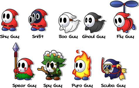 PM:TAB Tattle Log ~ Shy Guys by Zieghost on DeviantArt