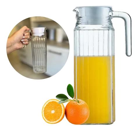 Jarra De Vidro Suco Gua Tampa Transparente Litro Mercadolivre