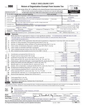 Fillable Online Jointcommission PUBLIC DISCLOSURE COPY 990 Return Of