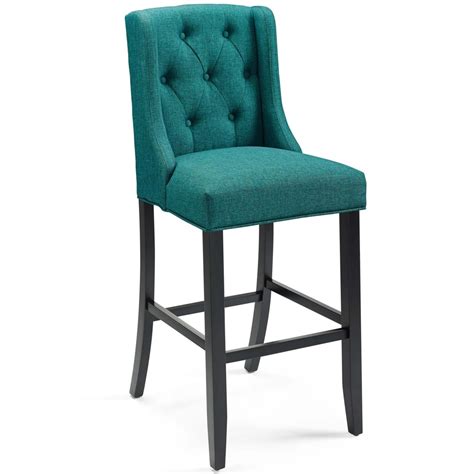 Modway Baronet Tufted Button Upholstered Fabric Bar Stool Teal Michaels