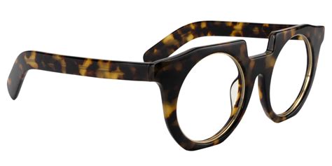 Round Yellowtortoise Eyeglasses