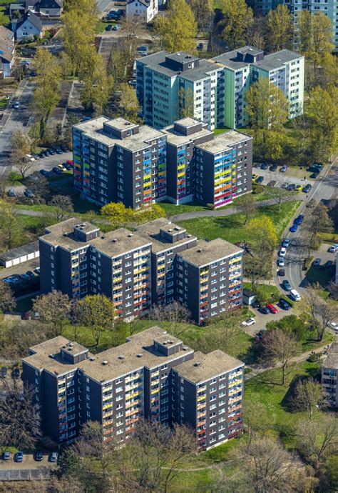 Luftbild Hagen Plattenbau Hochhaus Wohnsiedlung Humperdinckstra E