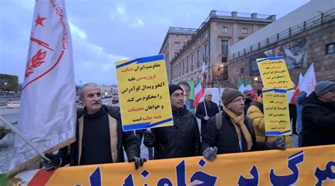 Stockholm Sweden—november 11 2023 Mek Supporters Held A Rally In