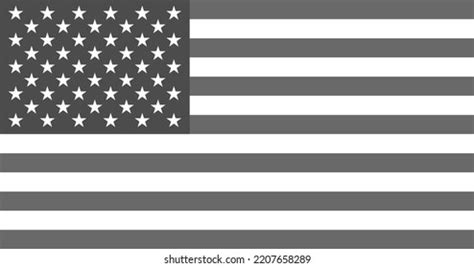 American Flag Grayscale Color Us Flag Stock Vector (Royalty Free ...