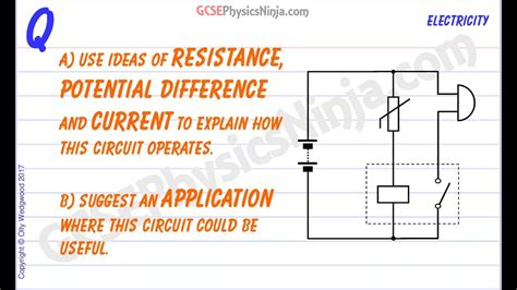 The Potential Voltage Divider Electrical Sensor Circuit Gcse Physics Youtube