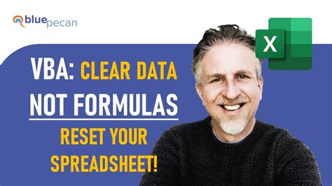 Vba Macro How To Clear Contents In Excel Without Deleting Formulas Reset Spreadsheet Youtube