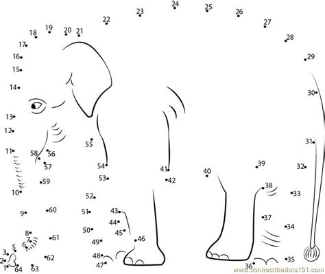 cute elephant dot  dot printable worksheet connect  dots