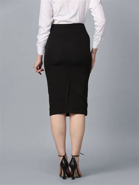 Stretch Pencil Skirt Black Powersutra