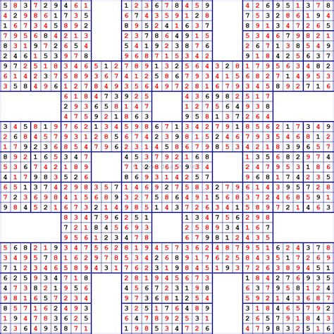 Super Samurai Sudoku Grids Printable Mega Sudoku Puzzles Sudoku