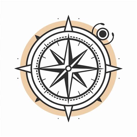 Minimalist Compass With Clean Lines Premium Ai Generated Image