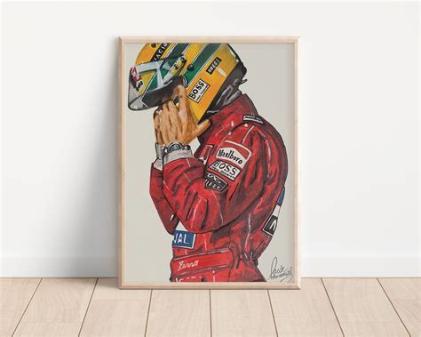 Poster F Ayrton Senna Poster Ayrton Senna Print Formula Gift