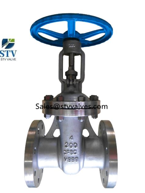 ASTM A351 CF8C Gate Valve Handwheel Operated 4 Inch 300 LB RF