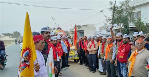 हेमू कालानी जन्म शताब्दी वर्ष जन जागरण रथयात्रा का गुलाबपुरा में हुआ भव्य स्वागत मेवाड़ न्यूज़