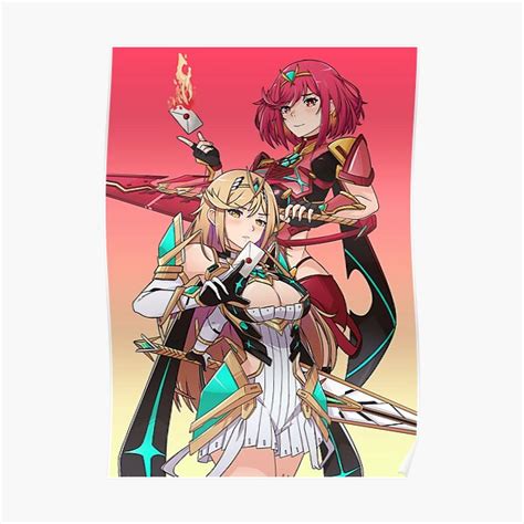 "Pyra & Mythra" Poster for Sale by KiwiPriestess | Redbubble