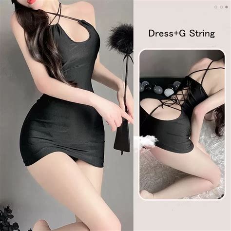 Jual Sexy Hot Lingerie Baju Tidur G String Tali Gaun Malam Lingerie Set