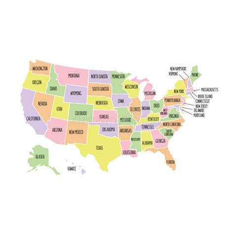 Mapa Pol Tico De Estados Unidos Con Nombres De Regiones Bajo Nivel