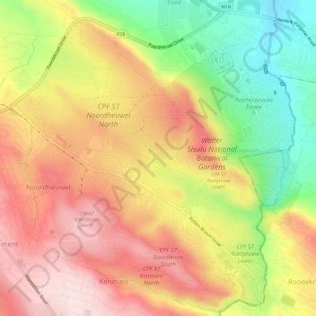 Mogale City Ward 28 topographic map, elevation, terrain