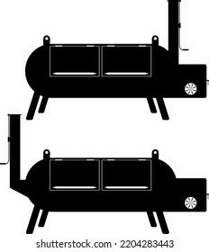 43 Silhouette Bbq Smoker Images, Stock Photos & Vectors | Shutterstock