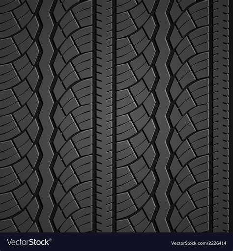 Wheel Tire Seamless Pattern Vector Realistic Illustration Download A