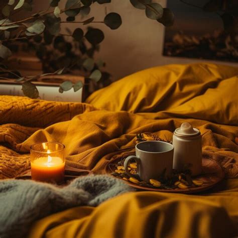 Premium AI Image Cozy Winter Or Autumn Morning At Home Hot Coffee