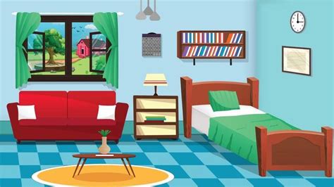 Cartoon Room Background Vector Art, Icons, and Graphics for Free Download