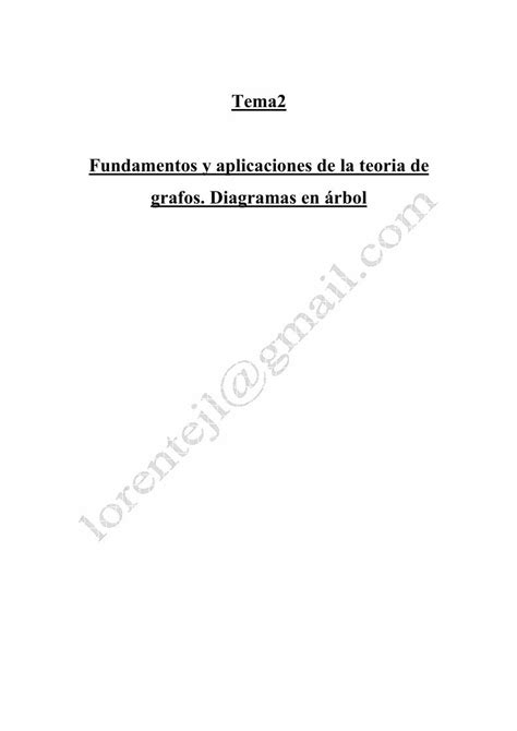 PDF Tema2 Fundamentos Y Aplicaciones De La Teoria De Grafos