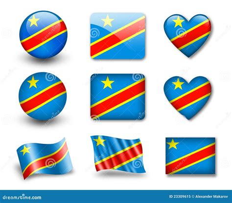 Congo DRC Map With Flag. Stock Illustration | CartoonDealer.com #177072625