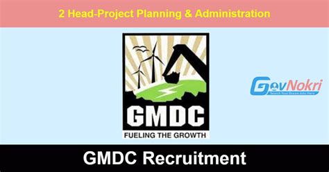 Gmdc Hiring Notification For Post Of Head Project Planning