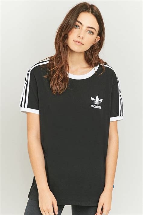 Adidas Originals 3 Stripes Black T Shirt Urban Outfitters Uk