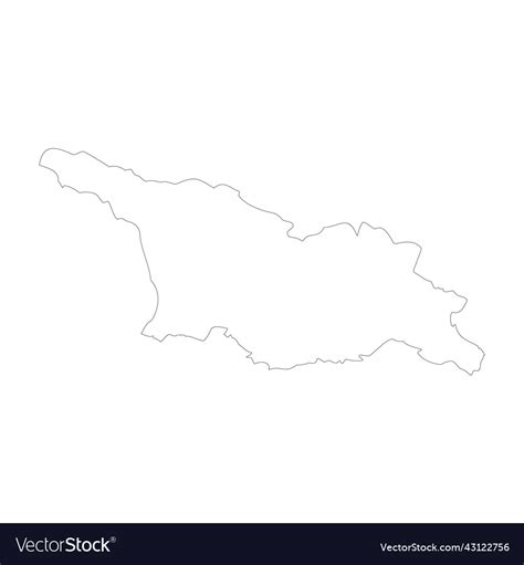 Georgia country map outline Royalty Free Vector Image