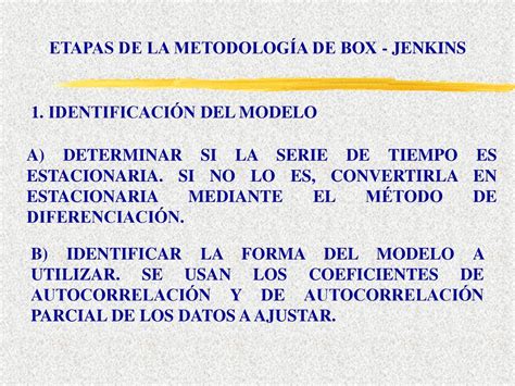 Metodolog A De Box Jenkins Ppt Descargar