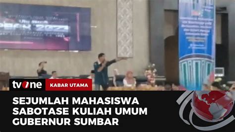 Mahasiswa Rampas Mic Gubernur Sumbar Minta Selesaikan Konflik Warga