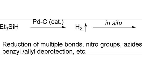 Pd−c Induced Catalytic Transfer Hydrogenation With Triethylsilane The