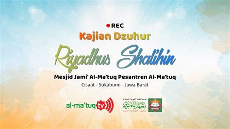 Kitab Riyadhus Shalihin Bab I Hadits Ke Youtube