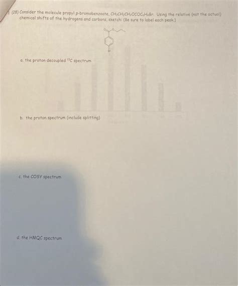 Solved Consider The Molecule Propyl P Bromo Enzoate Using Chegg