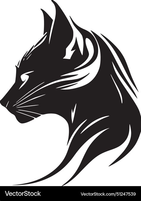 Wildcat - minimalist and flat logo Royalty Free Vector Image