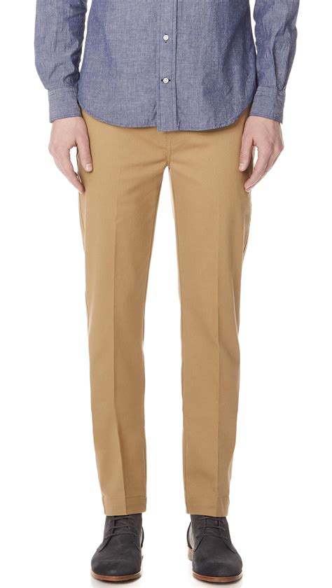 Levi S Cotton Sta Prest Tapered Trousers In Khaki Natural For Men