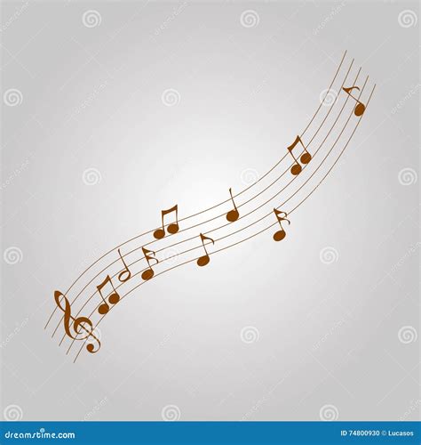 Vintage Musical Notes Stock Vector Illustration Of Composer 74800930