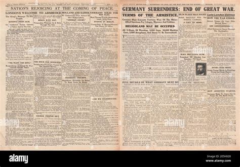 1918 Daily Sketch Armistice And Surrender Of Germany Stock Photo Alamy