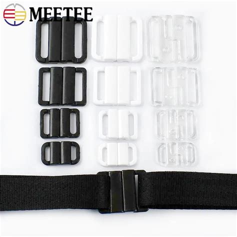 30Sets 10 15 20 25mm Plastic Bikini Adjuster Buckles Resin Bow Tie Clasp Bra Swimwear Front