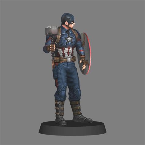 Archivo Stl Captain America Avengers Endgame Low Poly D Printidea