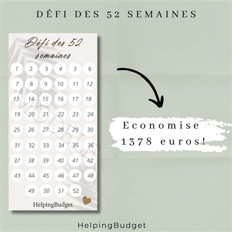 D Fi Des Semaines Enveloppes Budget A Et A A Imprimer Et